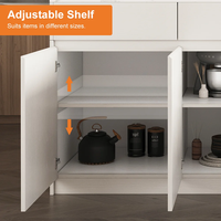 Armoire de rangement de cuisine moderne écologique sur mesure, conçue en 48 heures, avec comptoir en marbre, laque blanche carrée en MDF, fabriquée en Chine