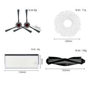 Brosse principale de robot de balayage de remplacement adaptée aux accessoires d'aspirateur robotique <span class=keywords><strong>Ecovacs</strong></span> <span class=keywords><strong>N9</strong></span> <span class=keywords><strong>N9</strong></span> + - Product Image 3