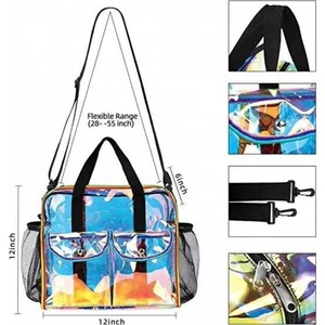Sacs fourre-tout transparents à paillettes pour femme, grande capacité, imperméables, fabriqués en usine BSCI, sacs fourre-tout tendance - Product Image 2
