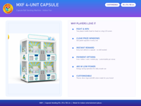 Distributeur automatique de capsules 4 unités Multi Gacha 2x2 Station 95x78x192 cm Commercial