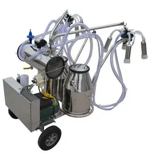 2022 cow and goat type gasoline engine and electric milking machine with two buckets