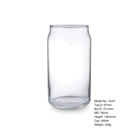 Verre à bière blanc premium 490 ml – Verre à bière cristallin épais à double anneau et base plate – Vente en gros pour brasseries