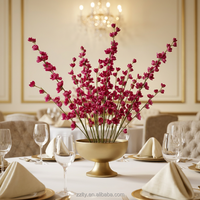 Fleurs artificielles de delphinium en spray, fausses fleurs à longue tige, bouquet de mariage, décoration d'intérieur, centre de table, arrangement floral