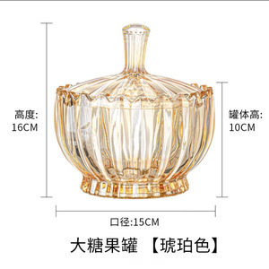 Bol de lotus en verre sculpté avec couvercle bol à dessert <span class=keywords><strong>nid</strong></span> <span class=keywords><strong>d</strong></span>'oiseau pour sucre eau occasion de noël bocal à bonbons - Product Image 6