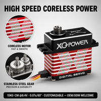 XQ-Power XQ-S8215D Servo Lengan Robot 15kg Motor Servo Digital Tanpa Inti dengan Roda Gigi Baja Tahan Karat Tahan Air Kecepatan Tinggi 8.4V RC