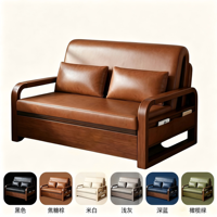 Canapé-lit convertible confortable avec coussin en mousse haute densité, meubles de salon
