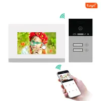 Видеодомофон Tuya ip sip с Wi-Fi, дверным звонком и камерой со сканером отпечатка пальца, контролем доступа и картой для 1/2/3/4 всей семьи