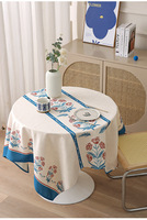 Nappe Vintage Boho Floral Rectangle Vente en gros Américain Européen Perlis Imprimé Couvertures de table en lin pour événements Maison Usage quotidien