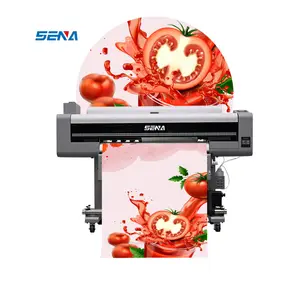 Mesin cetak 3D resolusi tinggi Printer Format warna mesin foto sublimasi lebar CMYKW Inkjet untuk rok kain tekstil