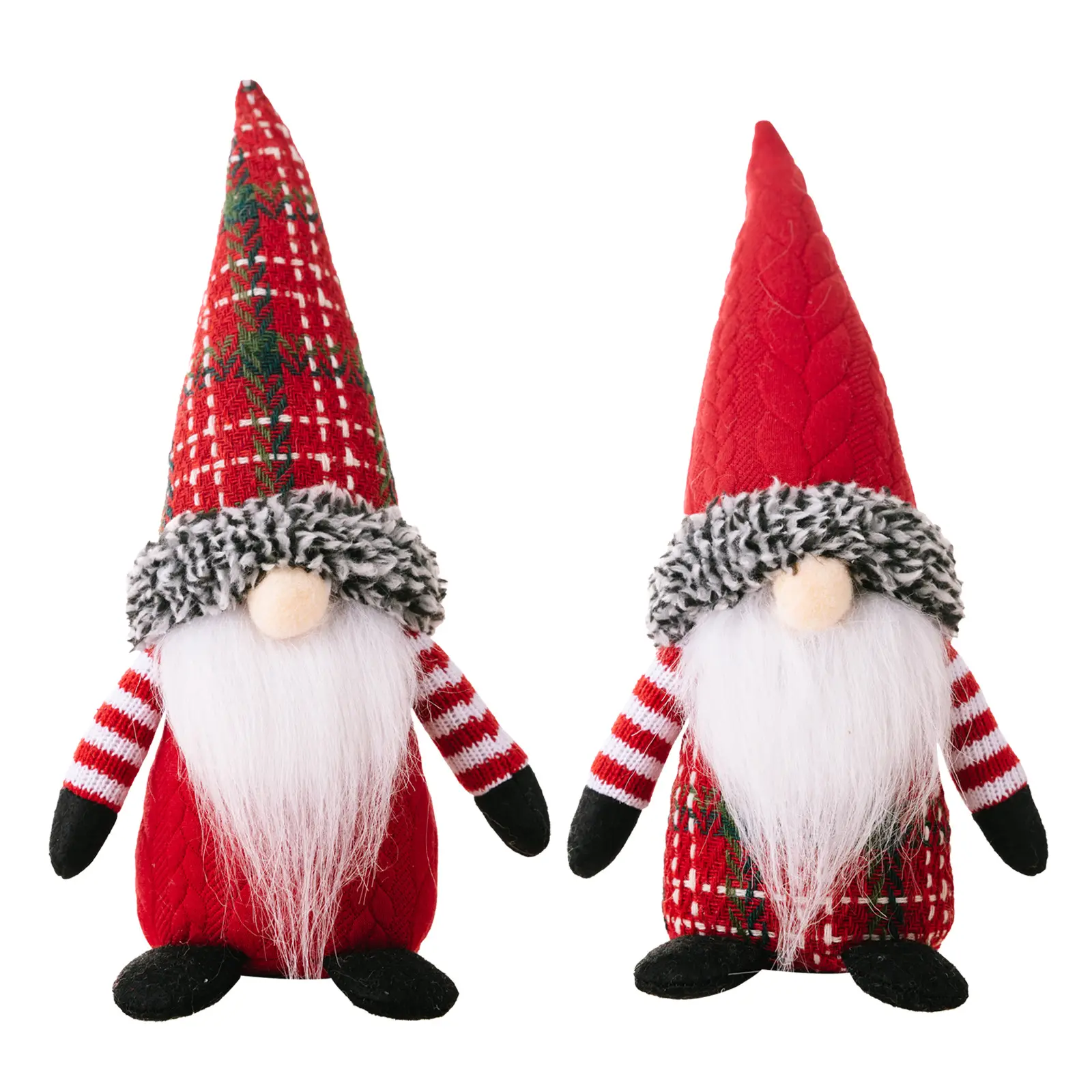 2024 नई क्रिसमस सजावट सांता अमेरिकी देश शैली बुना हुआ टोपी फेसलेस गुड़िया