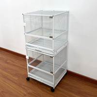 Vente en gros directe d'usine, cage à oiseaux d'extérieur de qualité supérieure personnalisée en métal avec structure en fil d'acier pour perroquets et petits oiseaux