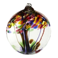 Boules de Noël Modernes Colorées Réutilisables en Verre Soufflé à la Main, Ornements de Noël en Verre Teinté Imprimé, Décoration Creuse à Suspendre pour Arbre, Cadeau