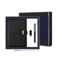 Clé USB promotionnelle personnalisée avec logo pour anniversaire d'entreprise, 32 Go, double usage, stylo et carnet, sérigraphie, coffret cadeau d'entreprise