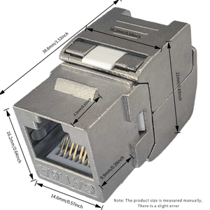 Cat6A <span class=keywords><strong>Keystone</strong></span> Jack 180 toolless <span class=keywords><strong>FTP</strong></span> nối mô-đun RJ45 mạ vàng lá chắn cat6A Mạng mô-đun viễn thông các bộ phận - Product Image 6