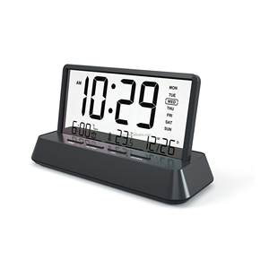 Hiện Đại Trắng <span class=keywords><strong>mini</strong></span> máy tính để bàn dẫn đồng hồ báo thức mới kỹ thuật số đa chức năng snooze nightlight lịch thông minh Bảng Pin hoạt động - Product Image 1
