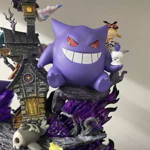 Pokem-on figura fantasma tipo GK figura conjunto Gengar Haunter Mimikyu Misdreavus con Diorama Base Anime estatua coleccionable modelo - Product Image 4