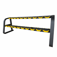 Support de Rangement Commercial pour Haltères à 2 Niveaux, 10 Paires, en Acier Thermolaqué, pour Poids Libres et Entraînement Fitness – Vente en Gros
