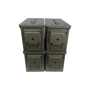 Green black waterproof M2A1 50 Cal Metal Ammo Storage Box with seal Ammo Cans