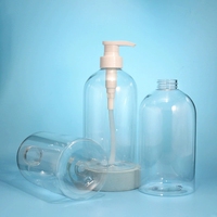 Bouteille à pompe transparente en PET de 730 ml, imprimée sur mesure, grand volume, pour gel douche, emballage pour soins personnels et ménagers