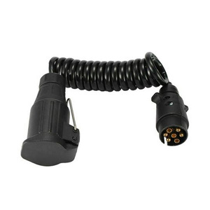 Adaptateur bobine à ressort, TPU avec <span class=keywords><strong>prise</strong></span> <span class=keywords><strong>de</strong></span> câble et <span class=keywords><strong>prise</strong></span> 1*7P <span class=keywords><strong>prise</strong></span> <span class=keywords><strong>de</strong></span> câble 1*13P <span class=keywords><strong>prise</strong></span> adaptée à la connexion <span class=keywords><strong>de</strong></span> camions à remorques - Product Image 1