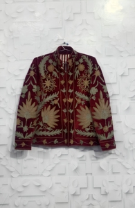Nouvelle veste longue vintage en velours Suzani pour femme, élégante et décontractée, brodée à la main, manteau d'hiver confortable, cardigan, robe de plage - Product Image 5