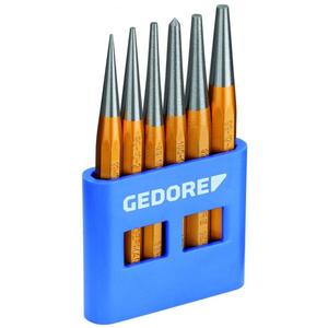 GEDORE - 8753680 Drift punch set in PVC box (6 pcs.) - EAN 4010883875363 <b>HAMMERS</b> AND CHISELS CROSS CUT CHISELS AND <b>PIN</b> PUNCHES - Product Image 1