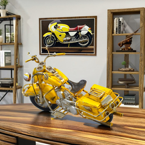 Vente en gros de moto vintage miniature artisanale en métal pour la décoration intérieure - Product Image 5