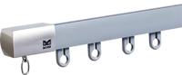 Rail de rideau en alliage d'aluminium épais en forme de serpent pour rideaux. Rail de rideau manuel pour rideaux.