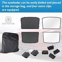 Toit ouvrant lucarne pour Tesla modèle Y 2021-2023 boucle fendue pare-soleil pare-soleil toit en verre avant arrière aveugle filet d'ombrage