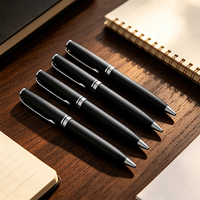 Stylo bille rotatif en métal noir mat 0,7 mm, écologique, avec logo personnalisé, ODM, cadeau d'entreprise pour le bureau