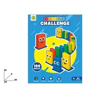 Jeu de défi Domino 100 pièces colorées et créatives en plastique pour enfants de 4 à 6 ans