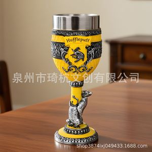 Gold Lion Stemmed Wine <b>Glass</b> Resin Handmade Modern Party Decoration QH-25081 - Product Image 3