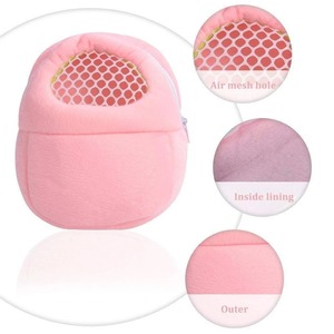 Trasportino <span class=keywords><strong>per</strong></span> Animali Domestici a Mezzaluna in Peluche Traspirante Eco-Friendly con Cerniera <span class=keywords><strong>per</strong></span> Conigli e Criceti - Ideale <span class=keywords><strong>per</strong></span> Viaggi in <span class=keywords><strong>Auto</strong></span> - Product Image 5