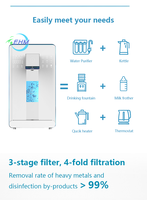 Générateur d'eau riche en hydrogène 3 étapes pour usage domestique, machine à eau hydrogénée glacée, machine RO, purificateur d'eau alcaline