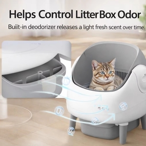 Bac à litière pour chat à nettoyage automatique, grande capacité 76L, nettoyage facile, logo personnalisé, commande à distance par application, sécurité multicouche - Product Image 4