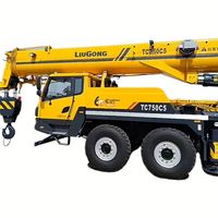 En Çok Satan 75 Ton Büyük Bomlu Vinç Kamyonu TC750C5, Motor ve Şanzıman ile 48.2m Kaldırma Yüksekliği ile İnşaat İçin