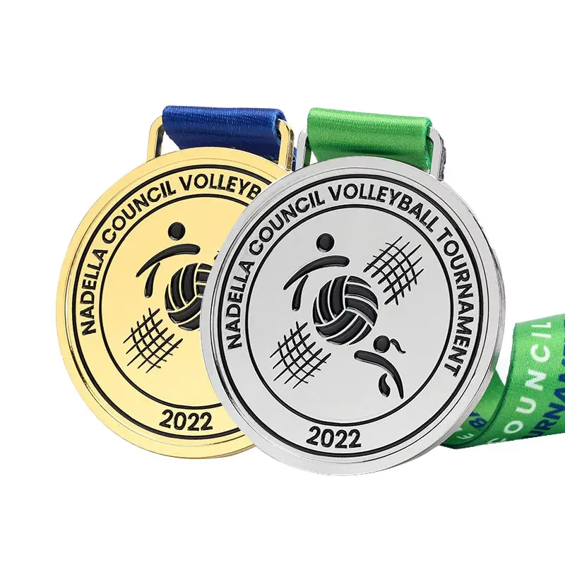 Дизайн вашей собственной награды искусства медаль Золотой Серебряный бронзовый металлический Блан медаль для волейбола