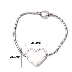 Nouveau design, bracelet personnalisé en forme de cœur, à sublimer, en alliage, pour bijoux DIY - Product Image 4