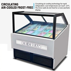 Vitrine Réfrigérée Commerciale YINZHENG pour Crèmes Glacées, Refroidissement par Air, Sans Givre, 2 Portes, 1,22x1,56m, Congélateur Portable pour Crèmes Glacées - Product Image 3