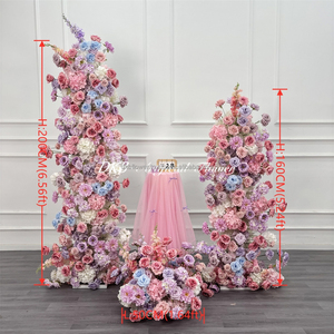 Flores Artificiales de Seda/Tela de Alta Calidad, Rosas, Panel de Fondo para Bodas, Decoración de Piso, Adorno Floral, Día de San Valentín, Graduación - Product Image 2