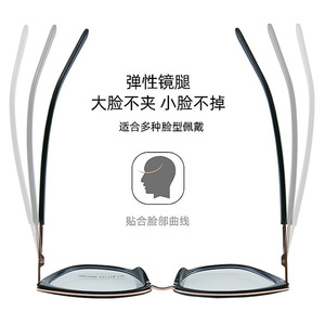 Montures de lunettes de vue Tr87098 Cat Eye, monture complète, protection anti-lumière bleue pour femmes, verres AC UV400 - Product Image 3