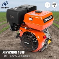 Moteur à essence 13HP pour pompe à eau 188F WP30 WP40 OHV 4 temps refroidi par air à arbre horizontal