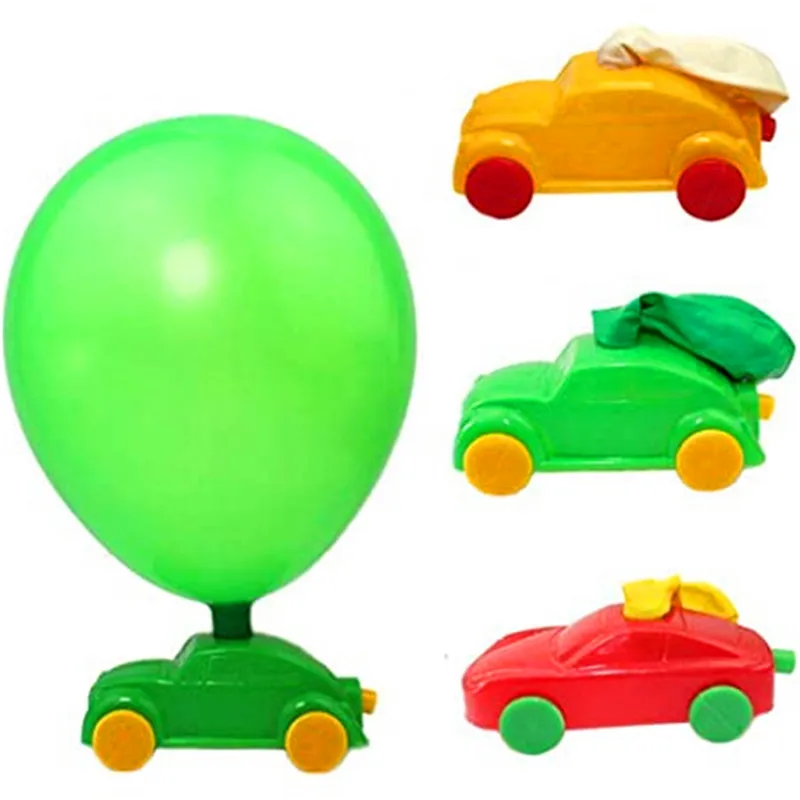 Balloon Powered Toy Race Cars Air Power Car Racer Vehicles Play Kit Set 2 Balloons Toys for Kids Party Favors Birthday Gifts