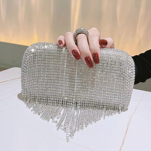 Women Luxury <b>Cute</b> Tassel Evening Clutch Bag Rhinestones Wedding Party <b>Purse</b> Handbag - Product Image 6