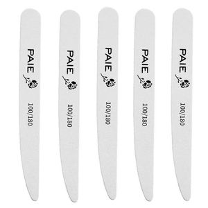 Lime à ongles professionnelle double face 100/180 en papier de verre manucure/pédicure motif droit matériau émeri - Product Image 1