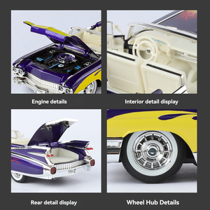 Modelo de Auto <span class=keywords><strong>Cadillac</strong></span> <span class=keywords><strong>Eldorado</strong></span> de Aleación Fundida a Presión, Escala <span class=keywords><strong>1</strong></span>:<span class=keywords><strong>24</strong></span>, con Recubrimiento, Sonido y Luz, Puertas Abatibles, Modelo de Auto Antiguo de Metal, Regalo Artesanal - Product Image 2