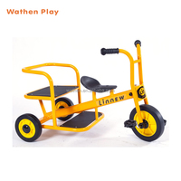 Tricycle en acier pour enfants Wathen O-001, 3 roues avec 2 sièges pour la maternelle et la préscolaire