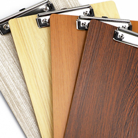 Portapapeles de MDF con Diseño de Madera, Tamaño A4, Tablero de Escritura para Oficina, Clip Metálico, Portapapeles de Tablero Duro para Documentos, para la Escuela y Negocios