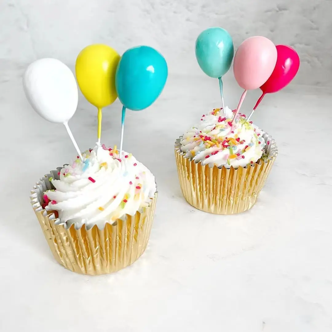 Bake cake decoration foam stereoscopic balloon cake plug-in dessert table birthday party dress up balls for cake topper
