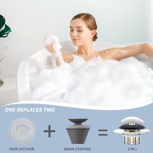 Dariner de bañera de baño moderno, tapón de drenaje emergente, cesta de latón antiobstrucción, núcleo de rebote, enchufe cromado - Product Image 4